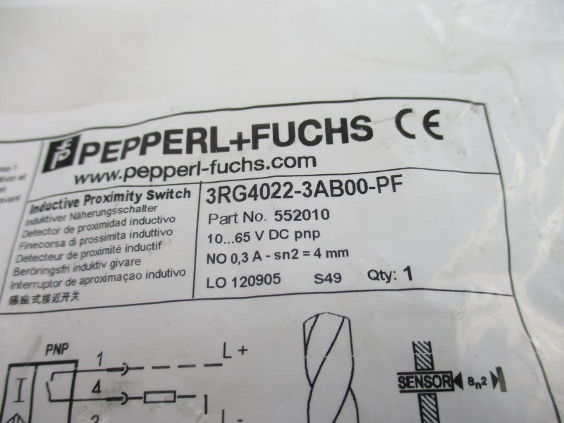 PEPPERL+FUCHS 3RG4022-3AB00-PF 552010 10-65VDC NSMP