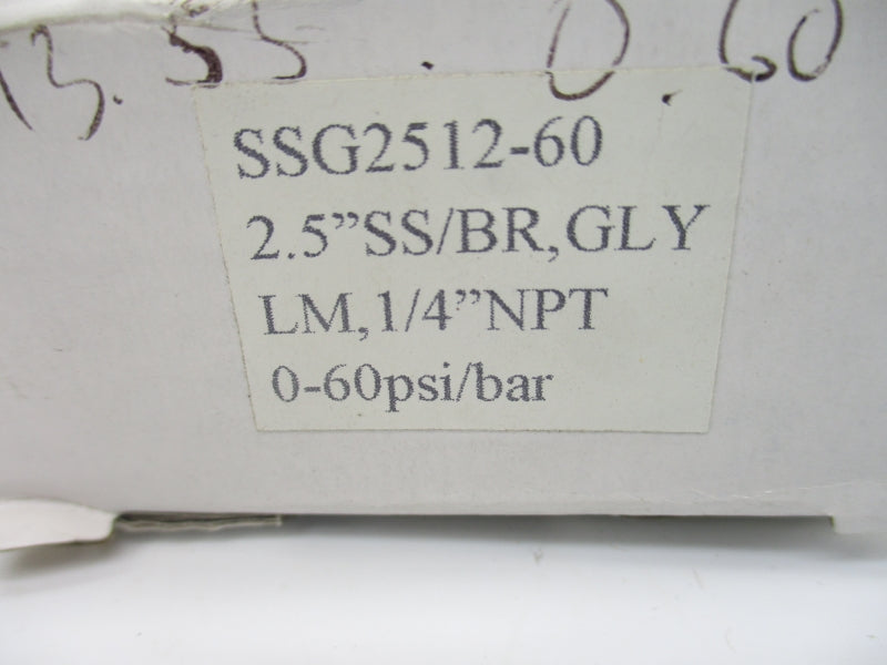 SSG2512-60 0-60PSI NSMP