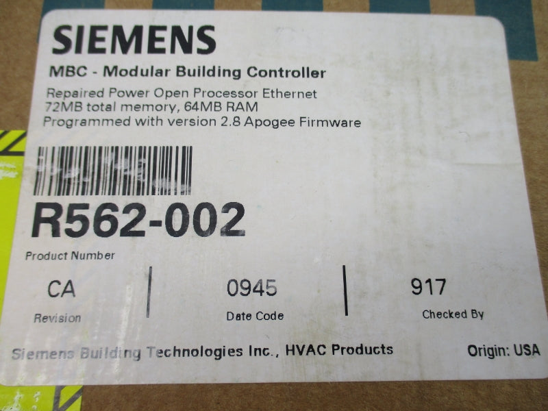 SIEMENS R562-002 NSFS