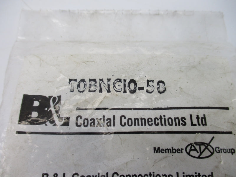 B&L COAXIAL CONNECTIONS T0BNC10-58 NSMP