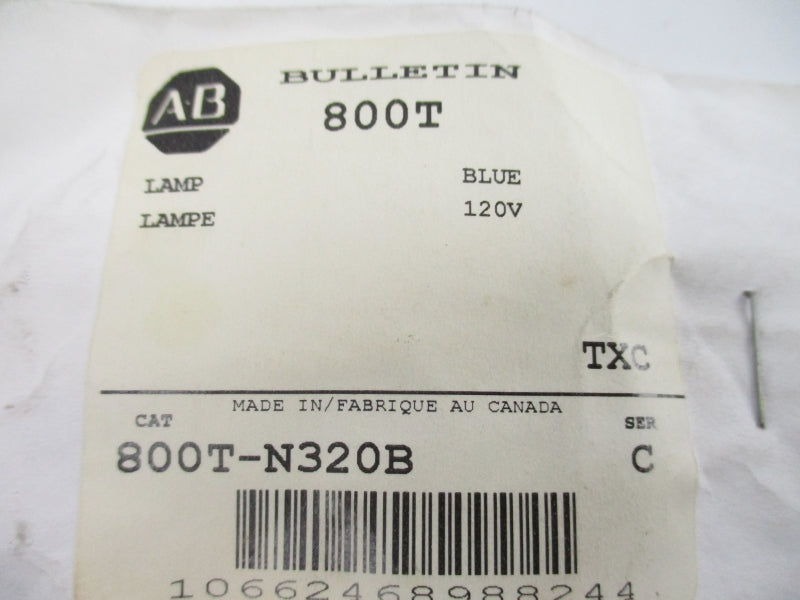 ALLEN BRADLEY 800T-N320B SER. C 120V NSFS
