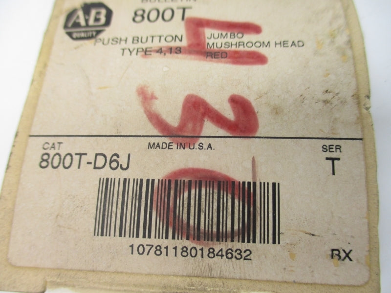 ALLEN BRADLEY 800T-D6J SER. T NSNP