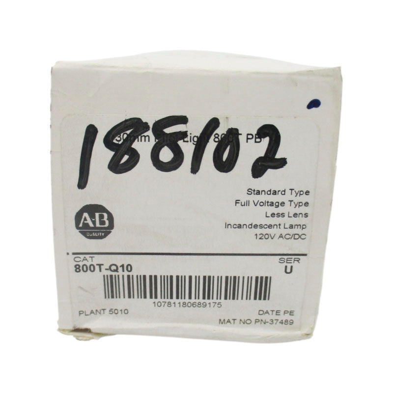 ALLEN BRADLEY 800T-Q10 SER. U 120VAC/DC (WH) NSFS