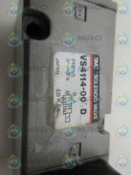 SMC VS4114-003D SOLENOID VALVE UNMP