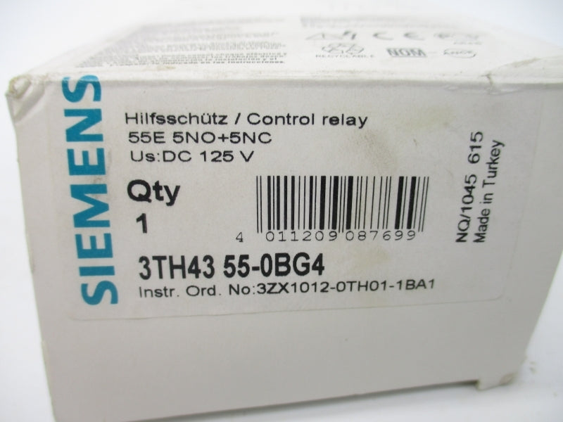 SIEMENS 3TH4355-0BG4 125VDC 16A NSMP