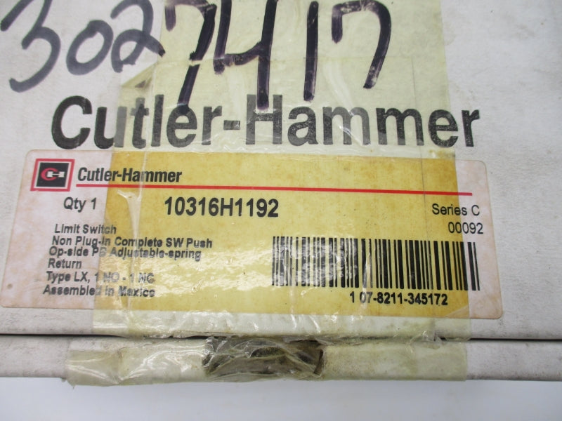 CUTLER HAMER 10316H1192 SER. C 600VAC NSMP