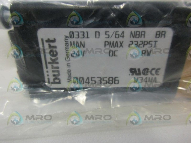 BURKERT 00453586 SOLENOID VALVE NSMP