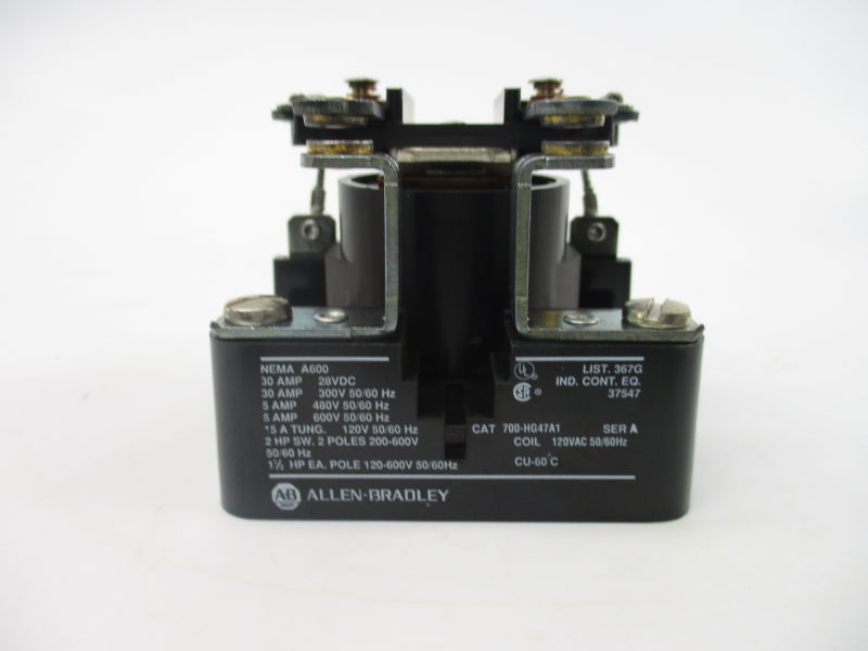 ALLEN BRADLEY 700-HG47A1 SER. A 120VAC 30A (BK/YL) NSMP