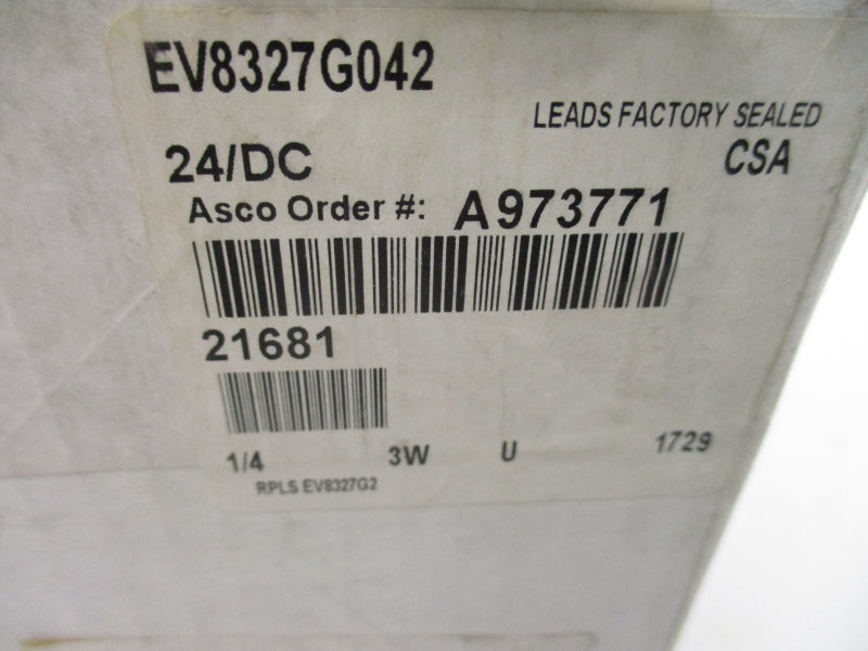 ASCO EV8327G042 24VDC 150PSI 1/4" NSMP