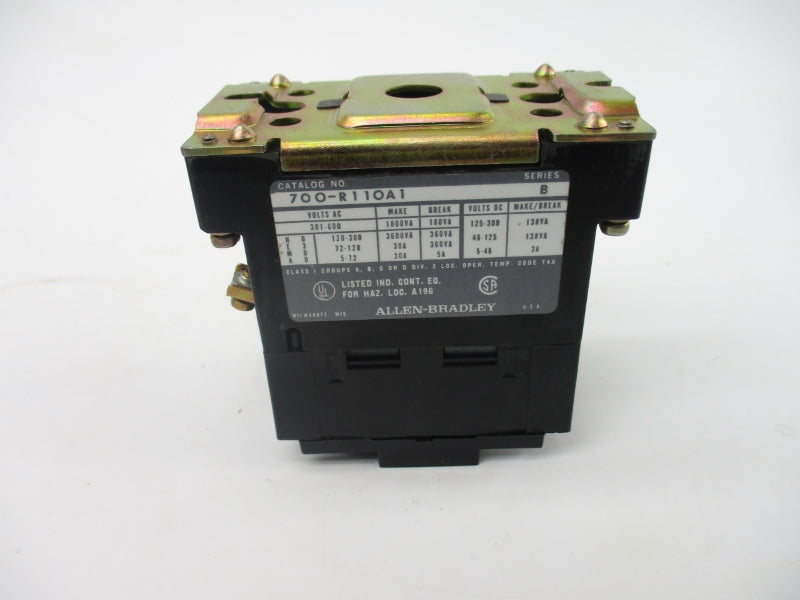 ALLEN BRADLEY 700-R110A1 SER. B 110-115/120V 20A (BK/YL) NSMP