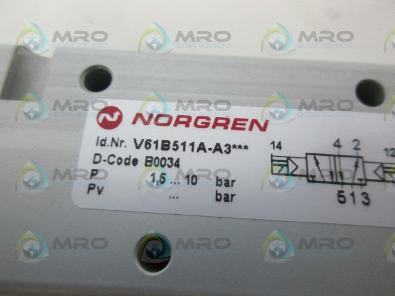 NORGREN V61B511A-A3 SOLENOID VLAVE NSNP