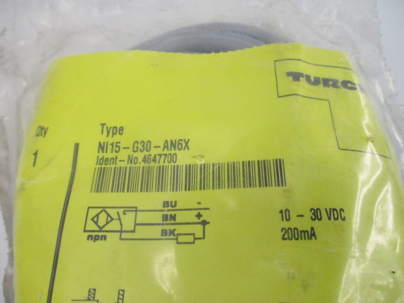 TURCK NI15-G30-AN6X 4647700 10-30VDC NSMP