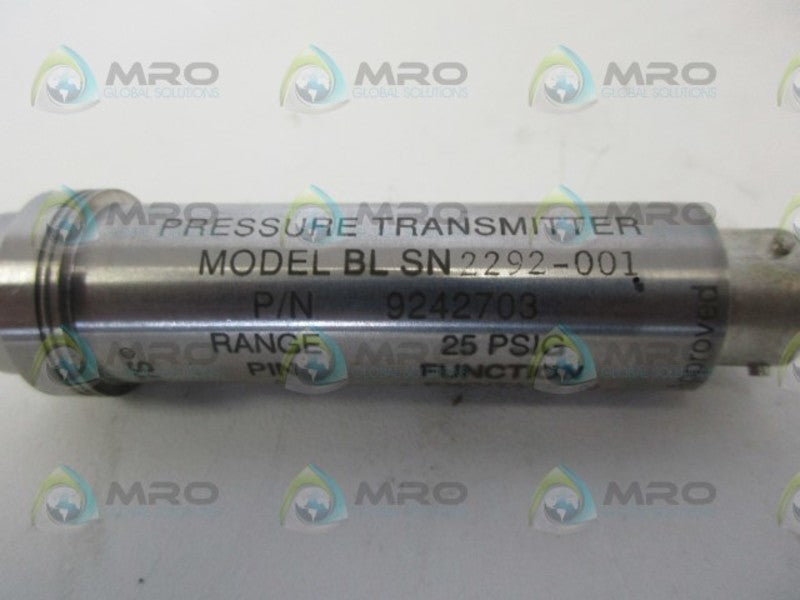 DATAIN STRUMENTS 9242703 PRESSURE TRANSMITTER NSNP