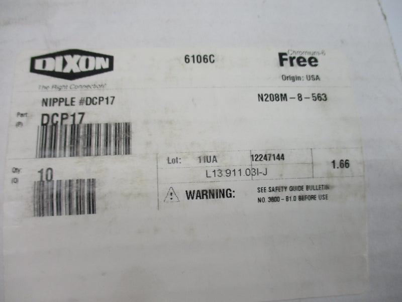 DIXON DCP17 (PKG OF 10) NSMP