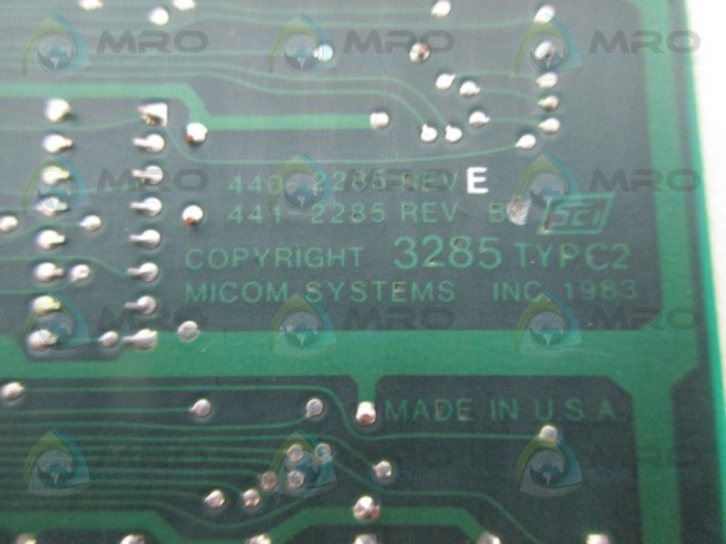 MICOM 100-2285 440-2285 REVE/441-2285 REVB UNMP
