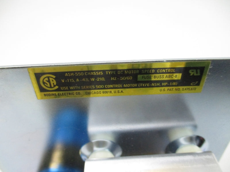 BODINE ELECTRIC ASH-550 115V 48A NSNP
