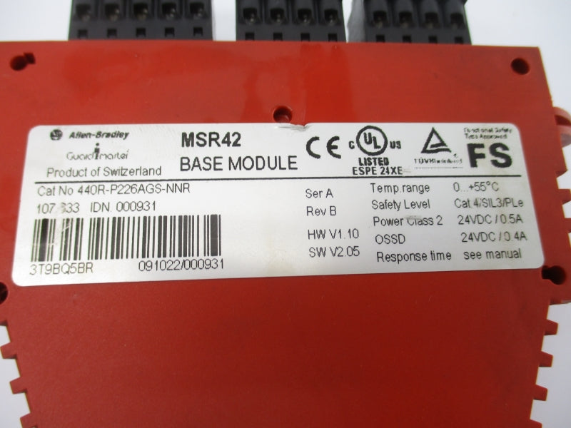 ALLEN BRADLEY 440R-P226AGS-NNR SER. A 24VDC 0.5A NSNP