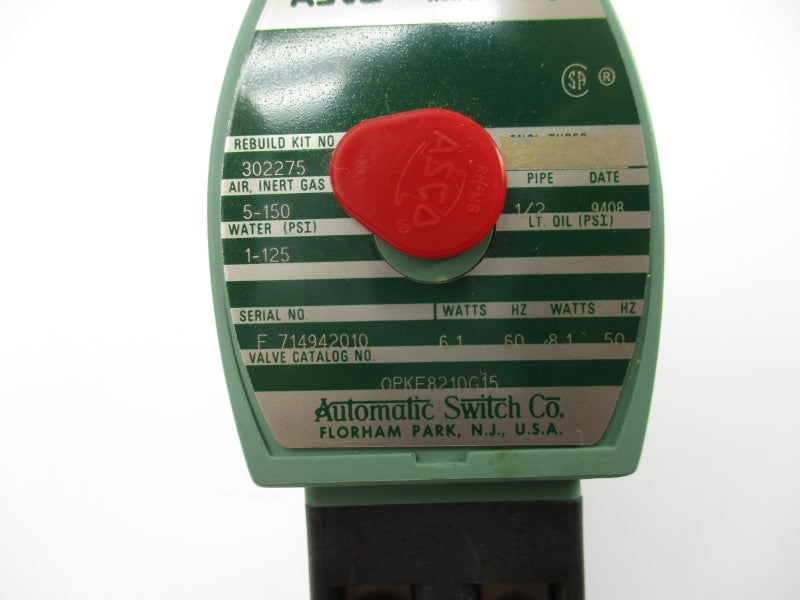 ASCO OPKF8210G15 110/120V 5-150PSI 1/2" NSNP