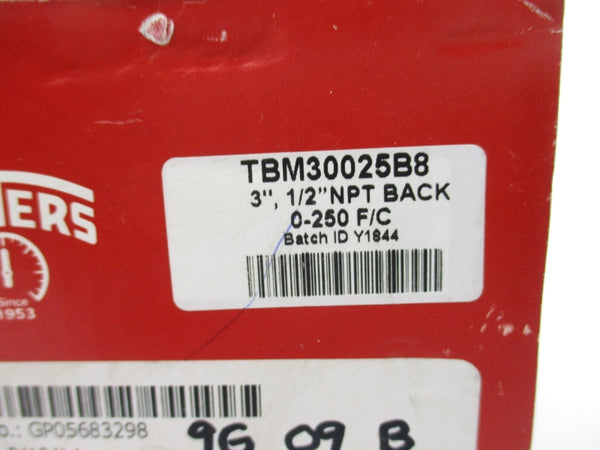 WINTERS TBM30025B8 0-250'F 3-1/2" NSMP