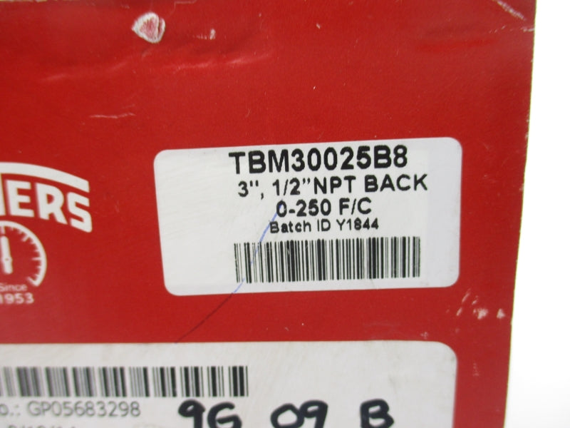 WINTERS TBM30025B8 0-250'F 3-1/2" NSMP
