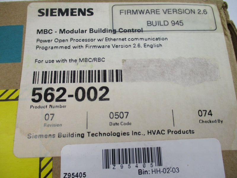 SIEMENS 562-002 F/W 2.6 NSMP