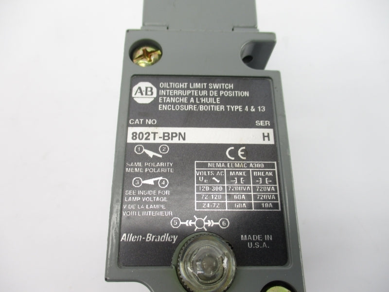 ALLEN BRADLEY 802T-BPN SER. H 120-300VAC 60A (AS PICTURED) NSNP