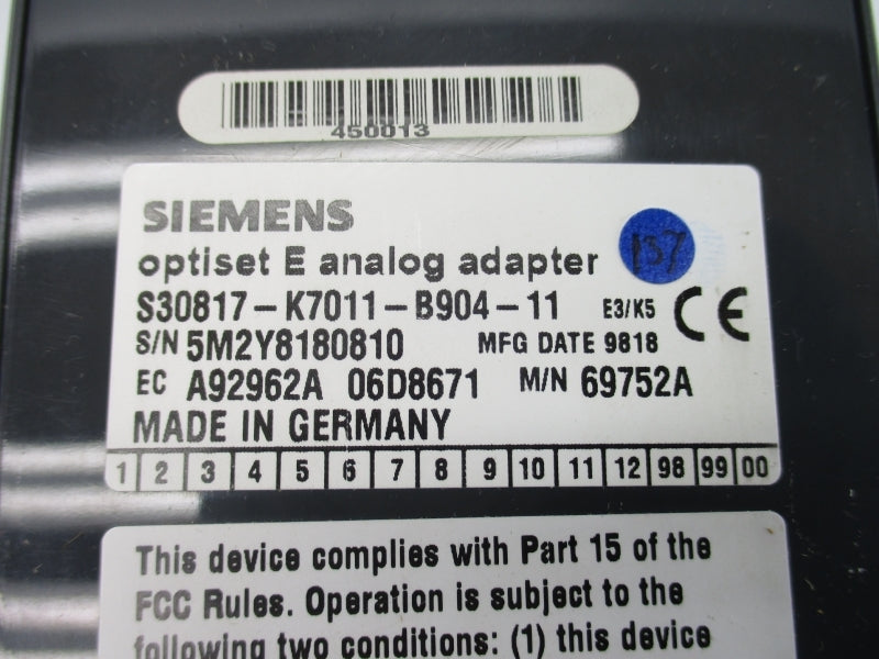 SIEMENS S30817-K7011-B904-11 NSNP