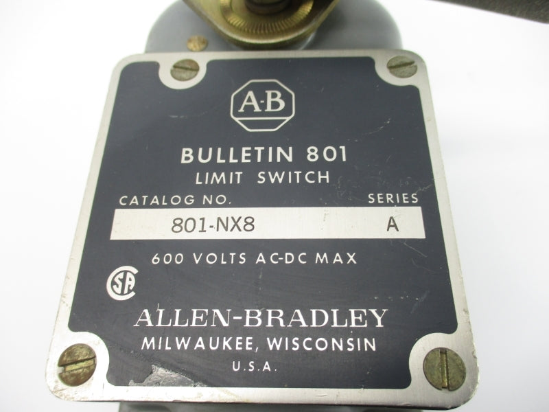 ALLEN BRADLEY 801-NX8 SER. A 600VAC/DC NSNP