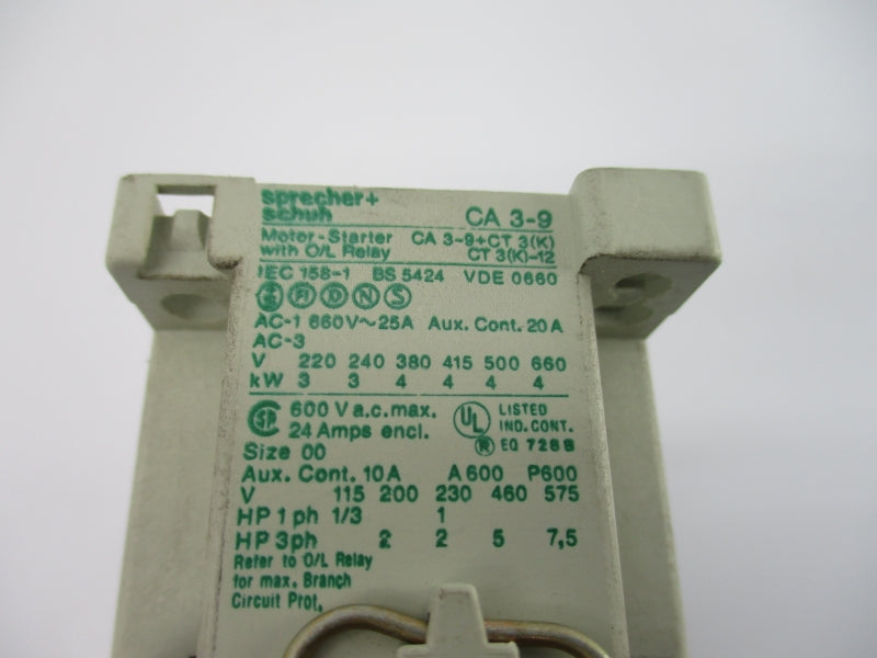 SPRECHER+SCHUH CA3-9 105/120V 25A NSNP