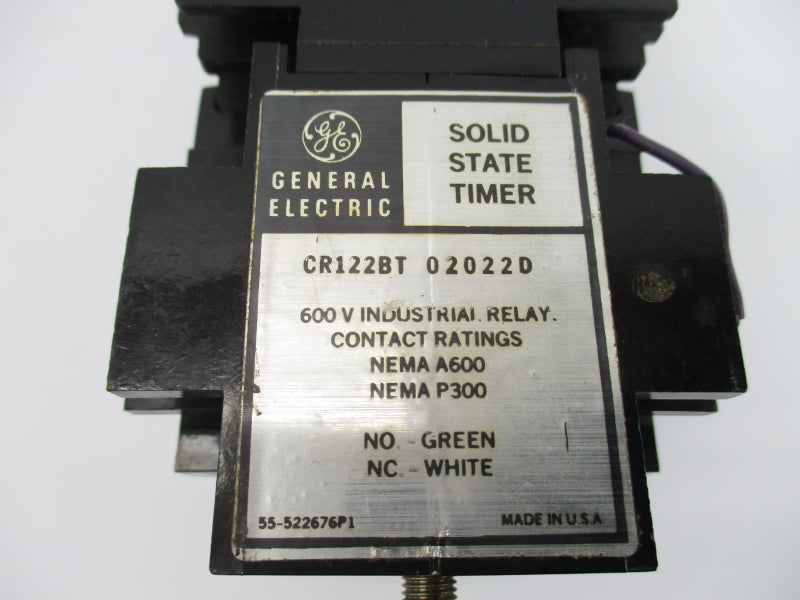 GENERAL ELECTRIC CR122BT020222D 110/120V NSNP