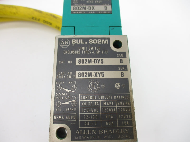 ALLEN BRADLEY 802M-DY5 SER. B 120-600VAC 60A UNMP