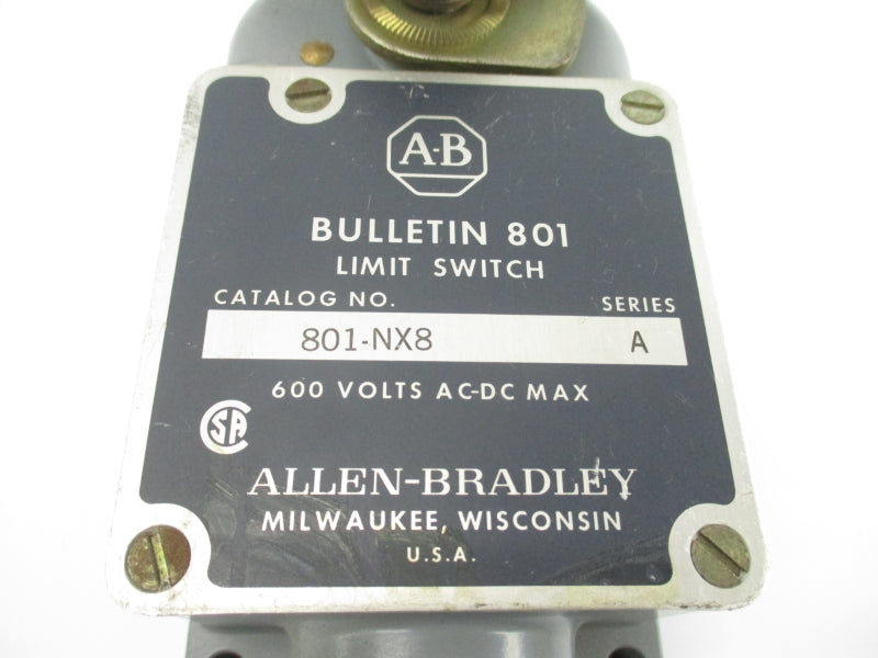 ALLEN BRADLEY 801-NX8 SER. A 600VAC-DC NSNP