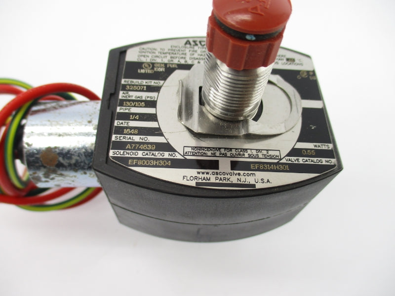 ASCO EF8003H304 EF8314H301 24VDC 105/130PSI 1/4" NSNP