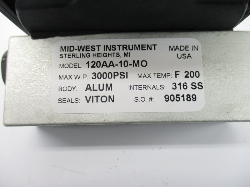 MIDWEST INSTRUMENT 120AA-10-MO 3000PSI 0-50PSI  NSNP