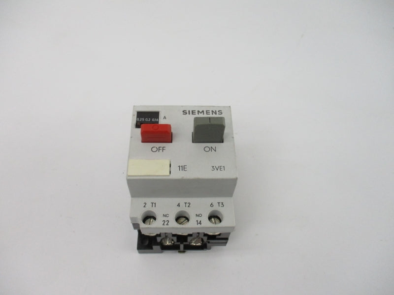 SIEMENS 3VE1010-2C 600VAC 0.16-0.25A NSNP