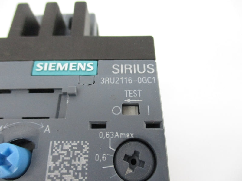 SIEMENS 3RU2116-0GC1 600VAC 0.45-0.63A NSNP