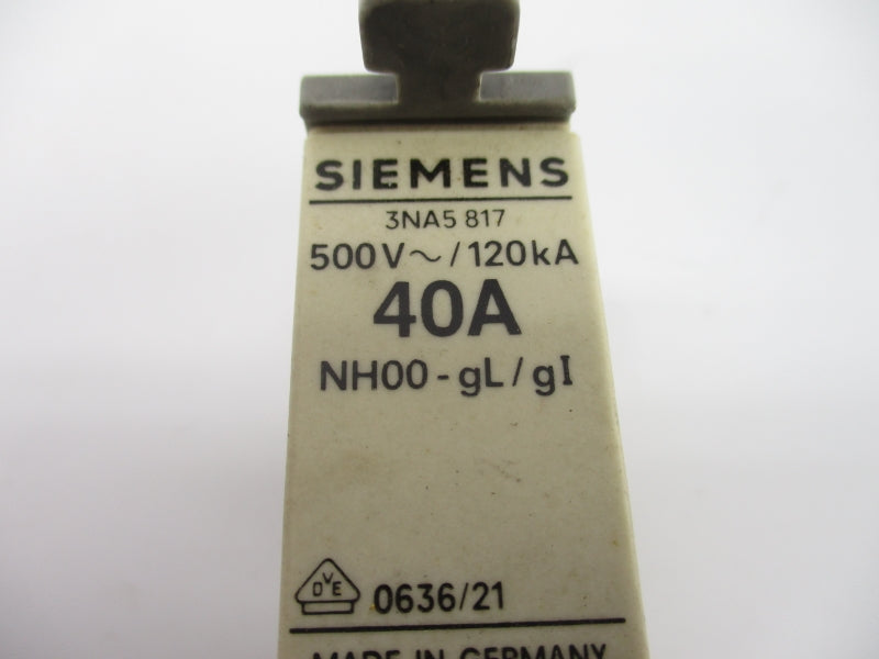 SIEMENS 3NA5817 500V 40A NSNP