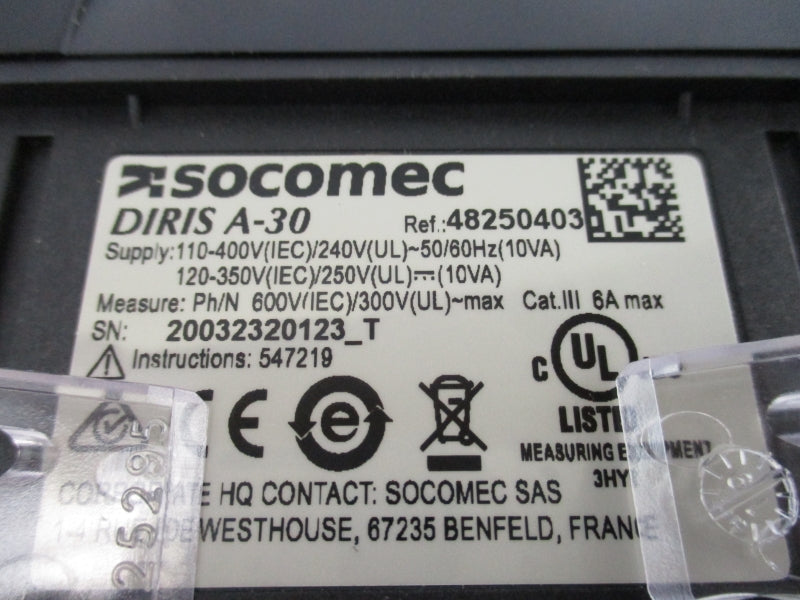 SOCOMEC 48250403 DIRISA-30 110-400V 6A NSNP