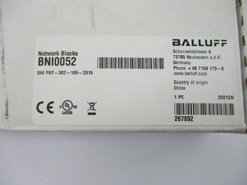 BALLUFF BNIPNT-302-105-Z015 BNI0052 NSFS