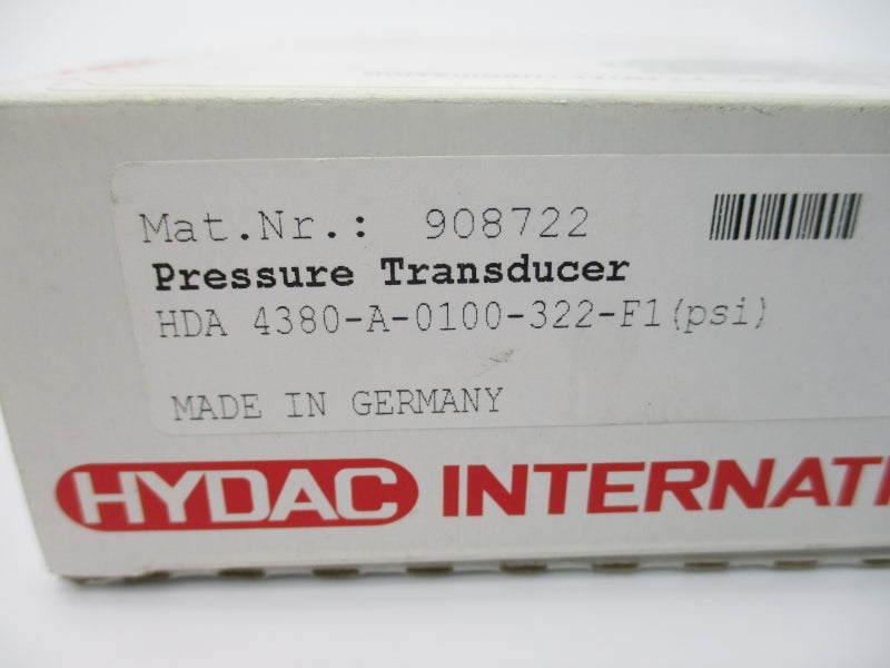 HYDAC 908722 HDA4380-A-0100-322-F1 8-30VDC 100PSI NSMP