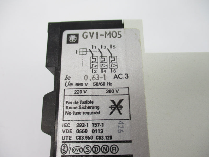 TELEMECANIQUE GV1-M05 660V 0.63-1A NSNP