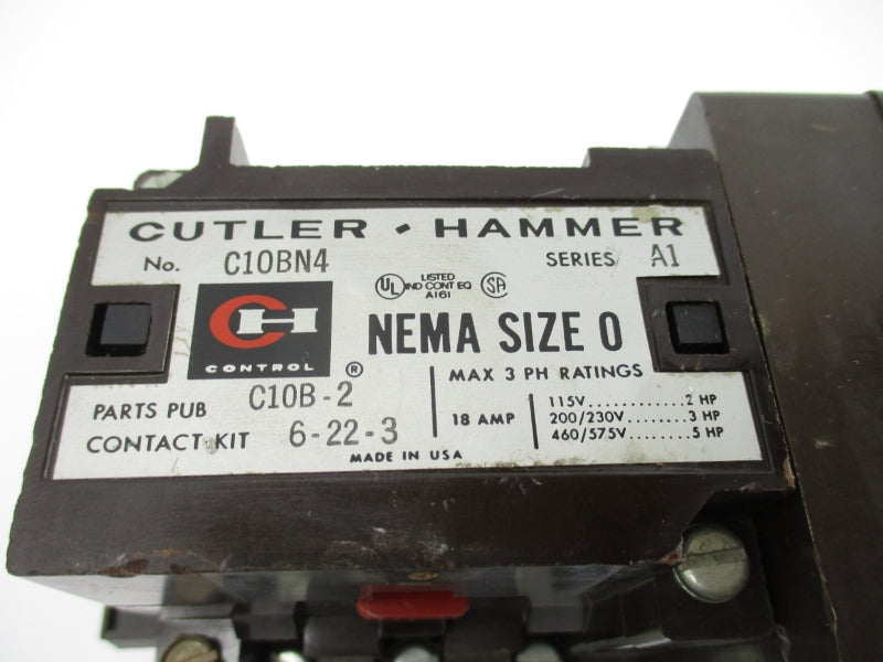 CUTLER HAMMER C10BN4 SER. A1 110/120V 18A NSNP
