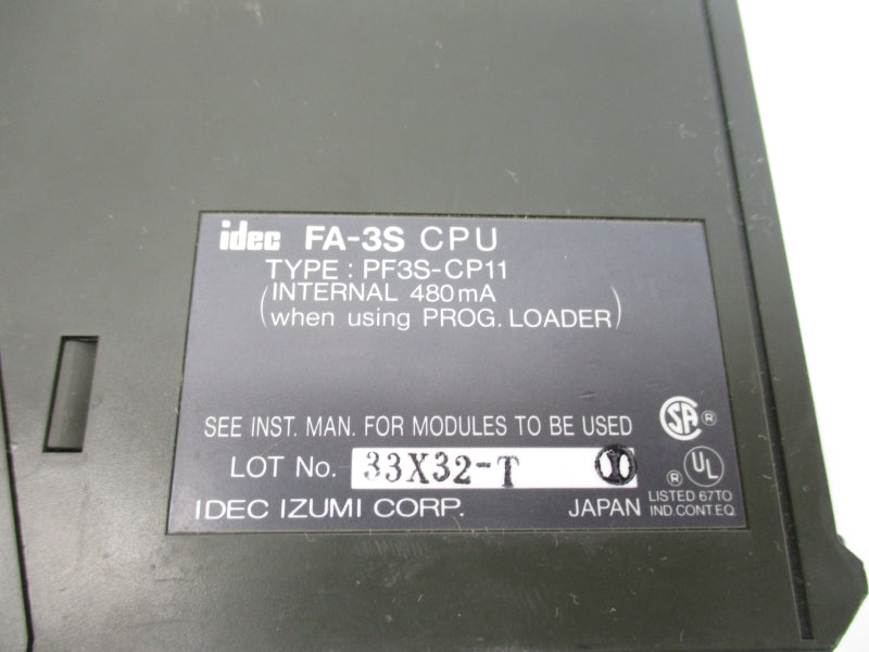 IDEC FA-3S PF3S-CP11 NSNP