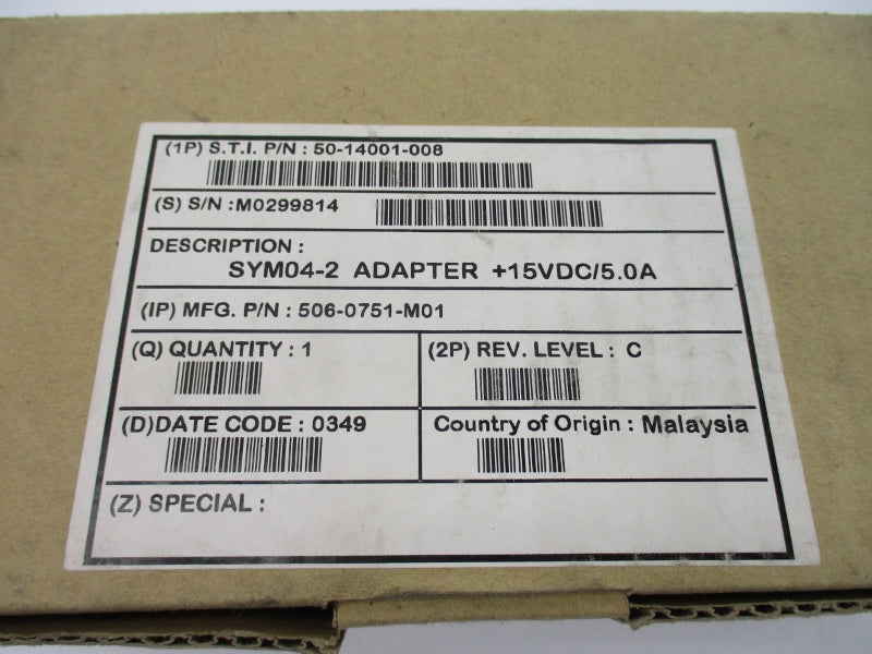 SYMBOL SYM04-2 100-120/200-240V 3.0-1.5A NSMP