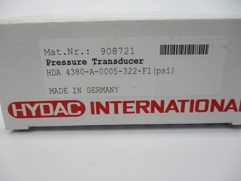 HYDAC 908721 HDA4380-A-0005-322-F1 8-30VDC 5PSI NSMP