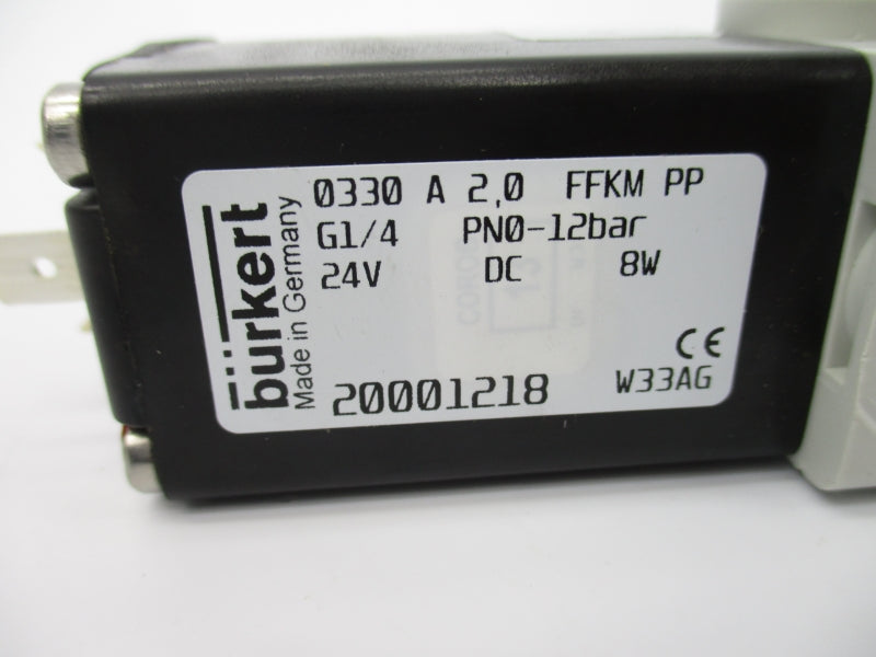 BURKERT 0330A2,0FFKMPP 20001218 24VDC NSNP