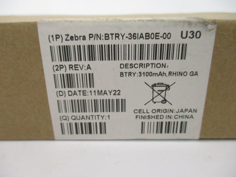 ZEBRA BTRY-36IAB0E-00 REV. A NSMP