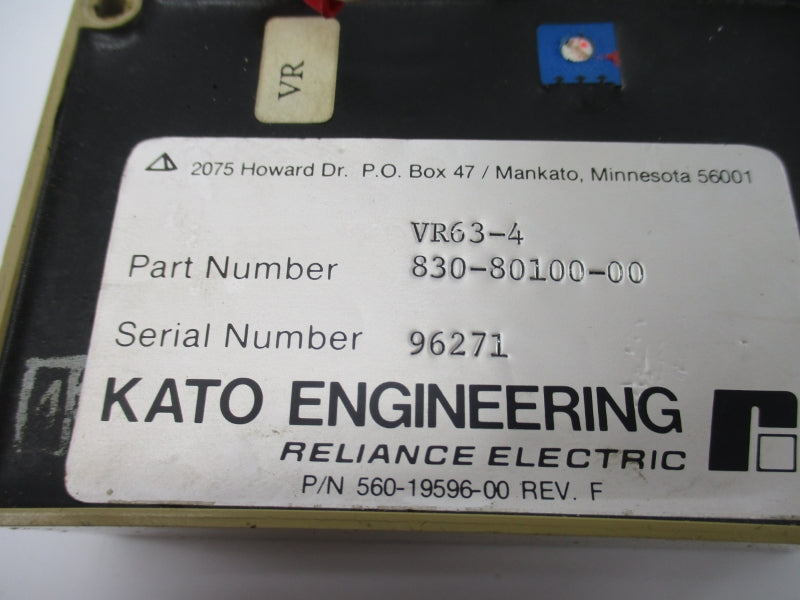 KATO ENGINEERING VR63-4 830-80100-00 UNMP