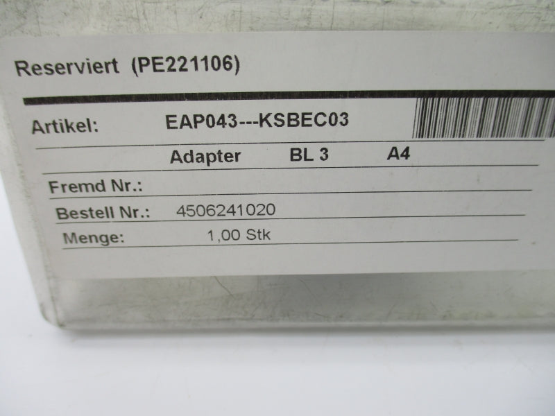STEIMEL EAP043-KSBEC03 NSMP