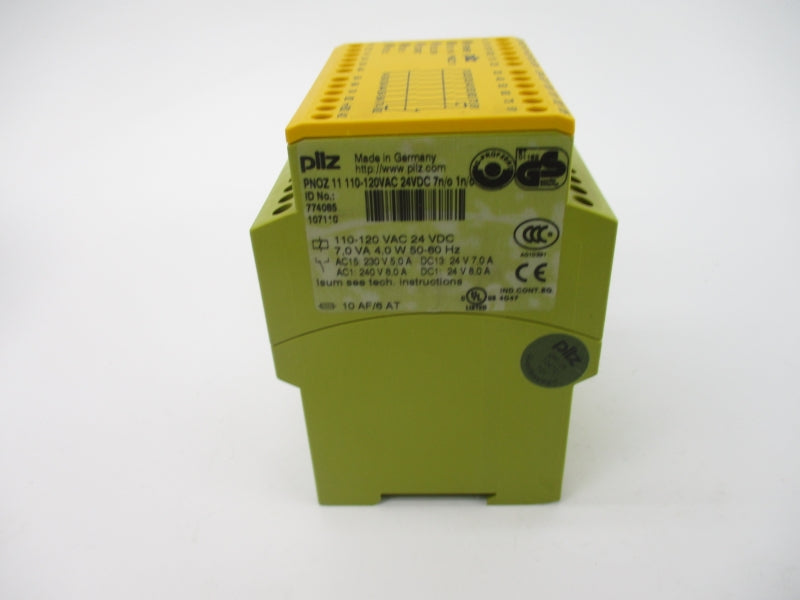 PILZ PNOZ11110-120VAC24VDC7N/O1N/O 774085 110-120VAC 8.0A NSMP